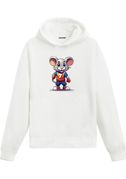 Sporcu Fare Baskılı Hoodie