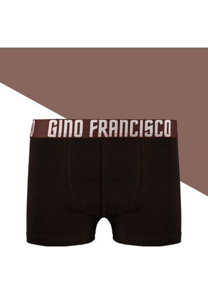 Kahve Pamuklu Tekli Erkek Boxer - Mood Collection