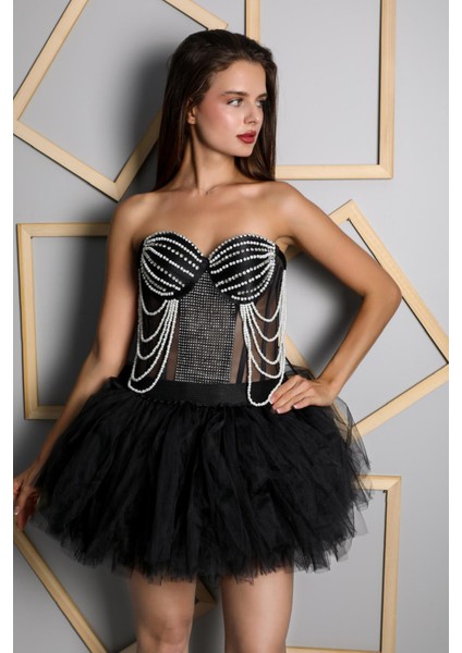 Siyah Taşlı El Yapımı Elegant Korse – Halloween Black Swan Korse fiyatları