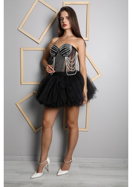 Siyah Taşlı El Yapımı Elegant Korse – Halloween Black Swan Korse indirimleri