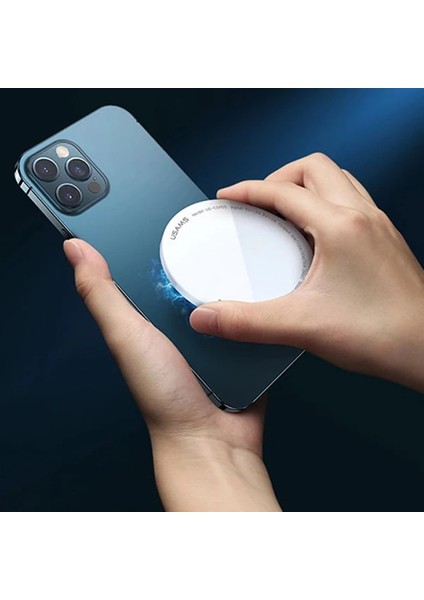 Usams Magsafe 15W iPhone 15-14 -13-12 Için Ultra Ince Mıknatslı Kablosuz Wireless Şarj US-CD155-(1903) fiyatları