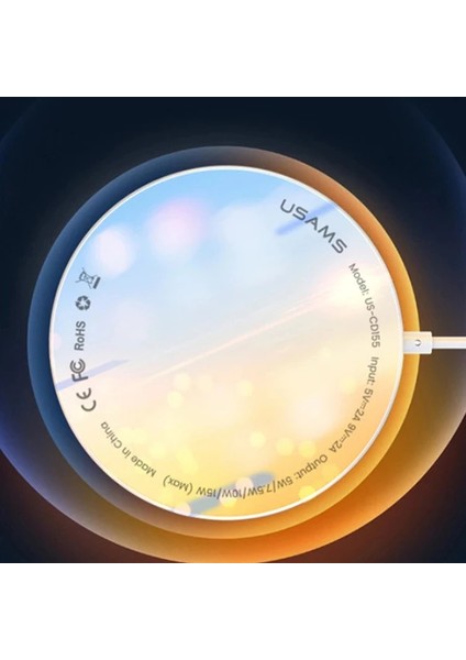 Usams Magsafe 15W iPhone 15-14 -13-12 Için Ultra Ince Mıknatslı Kablosuz Wireless Şarj US-CD155-(1903) indirimleri