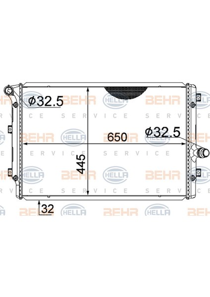 Mtxdpn Radyatör Vw Caddy Iii 2.0 Tdi 10- Eos 2.0 Tfsi 06- Golf V 2.0 Gti (04-09 (AC+KLİMASIZ)(648X438X32)