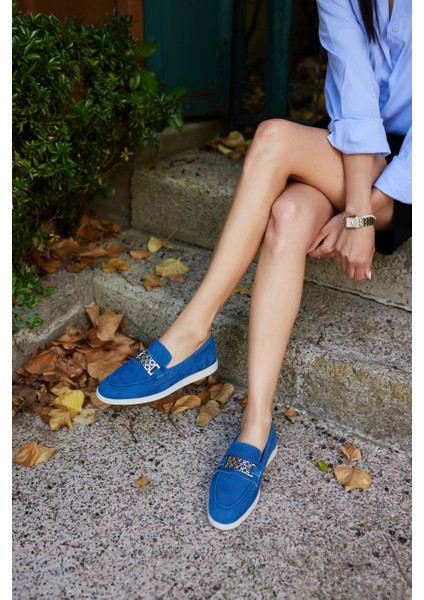 Tuami Kadın Bordo Gercek Suet Tokalı Loafer Ayakkabi modelleri