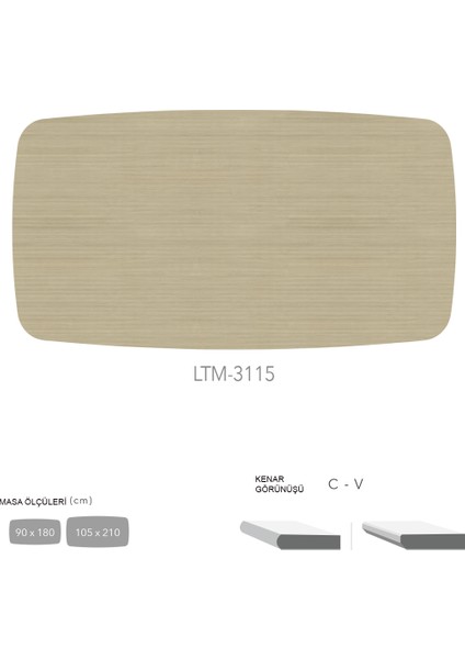 Cdf Masa Tablası 105X210 - DCLTM3115