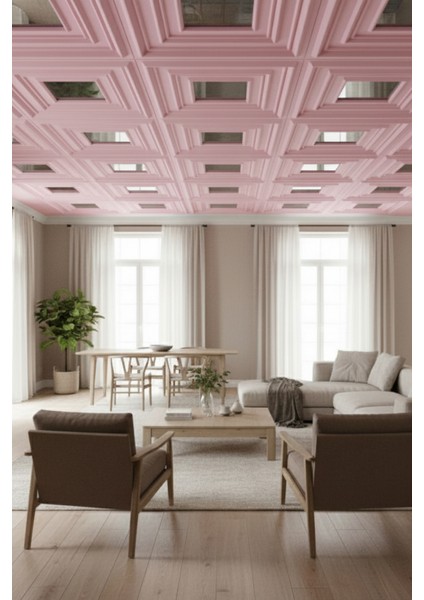 Royal Pembe Gümüş Eskitme 45X45 cm Dekoratif Duvar Paneli – 6’lı Set fiyatları