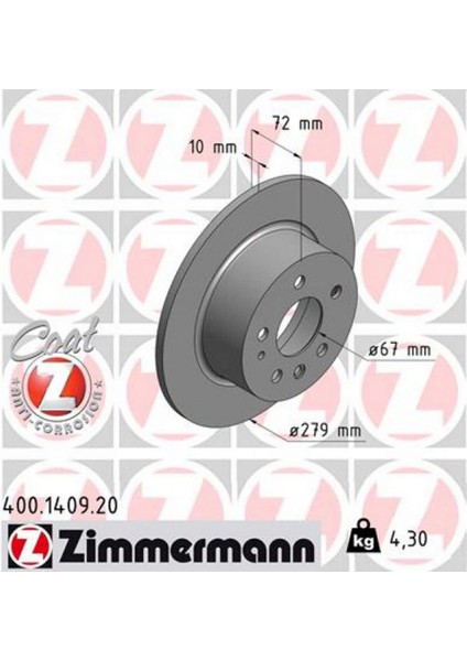 Mtxdpn Fren Diski Arka Mercedes W115 C123 S123 W116 W126 W123