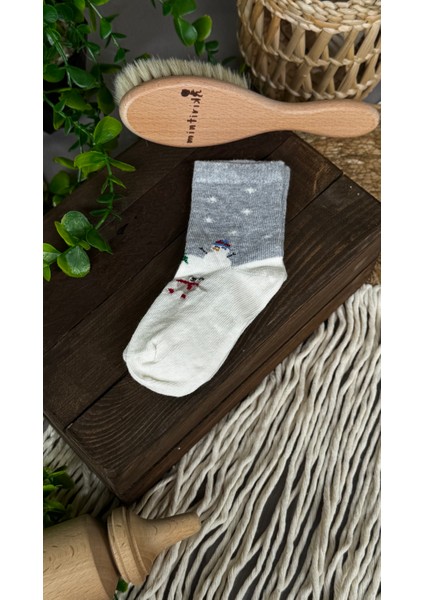 Pamuklu Yılbaşı Çocuk Çorap