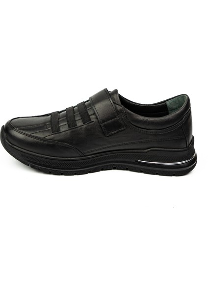 058 Siyah Deri Günlük Kadın Ayakkabı modelleri