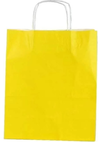 Sarı Kraft Çanta Orta Boy 25X12X31 cm 25 Adet fiyatları