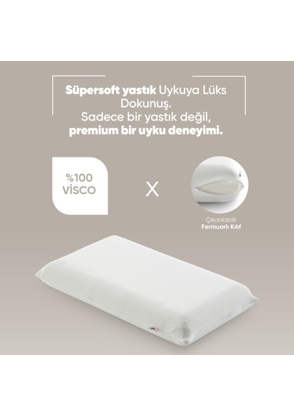 Büyük Boy Visco Yastık - Ortopedik Yastık - [süper Soft] Uzun Visco Yastık - Hava Alabilir Kumaş fırsatları