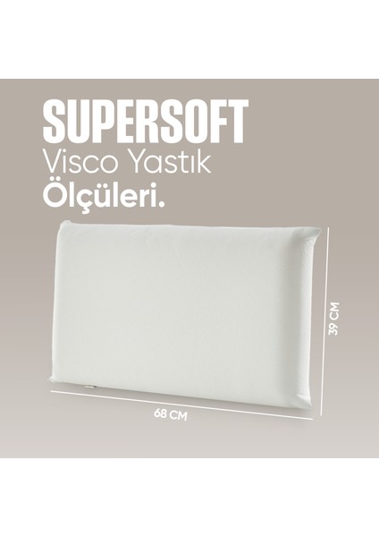 Büyük Boy Visco Yastık - Ortopedik Yastık - [süper Soft] Uzun Visco Yastık - Hava Alabilir Kumaş