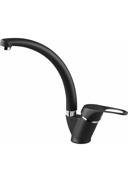 40 mm Kısa Kuğu Borulu Eviye Mix Muftak Bataryası (Siyah) – Şıklık ve Ergonomi Mutfağınızda fiyatları