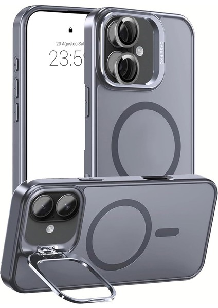 iPhone 17 Kılıf Armor Seri Magsafe Uyumlu Stand Özellikli Kamera Lensli Kapak