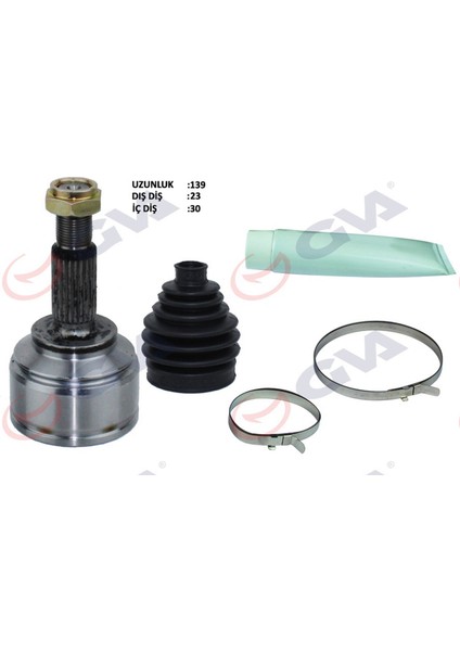 Mtxdpn Aks Kafasi Diş Ön Clio Iv 0.9tce / 1.5 Dci Manuel 12- 23X30X49 139.50MM