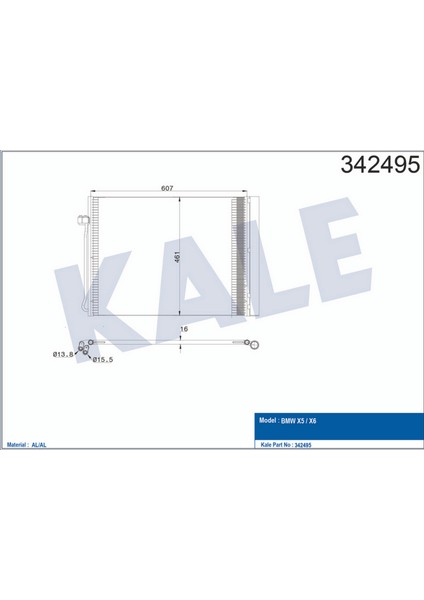 Mtxdpn Klima Kondenseri Bmw X5-X6 Al-Al