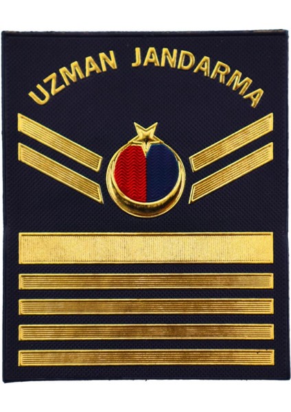 Uzman Jandarma 8 Kademeli Çavuş 3D Rütbe, 2025 Yeni Tip, Bir Çift Cırtlı, Standart Ölçü, 1.sınıf
