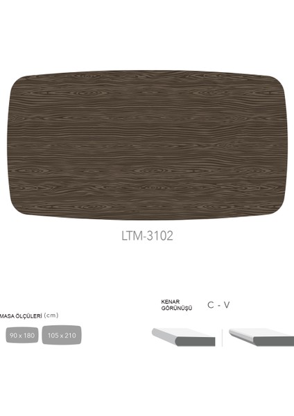 Cdf Masa Tablası 105X210 - DCLTM3102