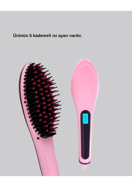 Buğz Dijital Ekranlı Seramik Saç Düzleştirici Tarak – 5 Kademeli Isı Ayarı, Iyon Kontrollü indirimleri