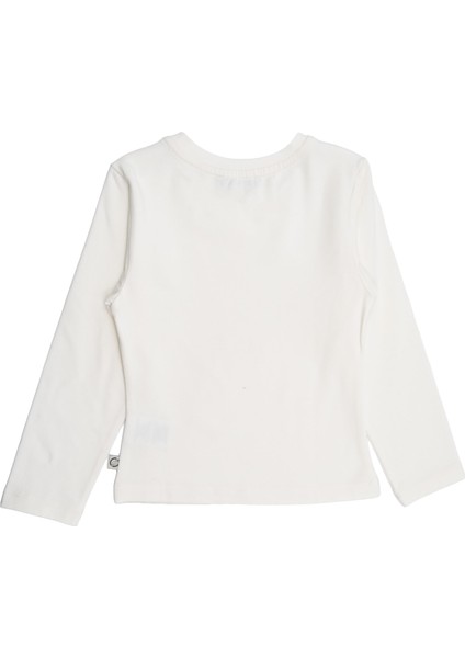 Organik Krem Baharlık Kız Çocuk Uzun Kollu Tshirt fırsatları