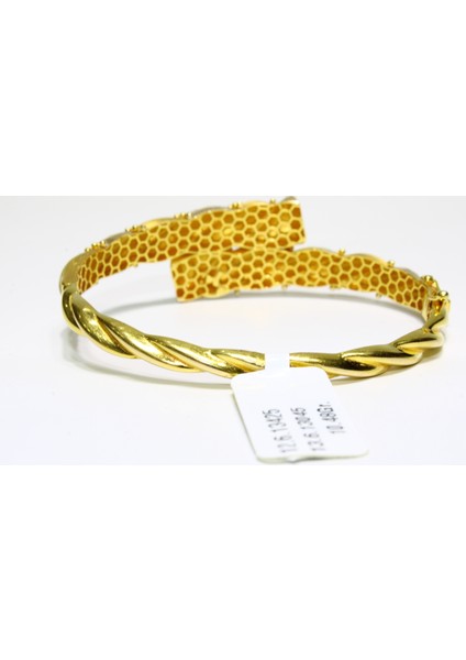 14 Ayar Altın Dorikalı Fantezi Kelepçe Bilezik 10.48 gr