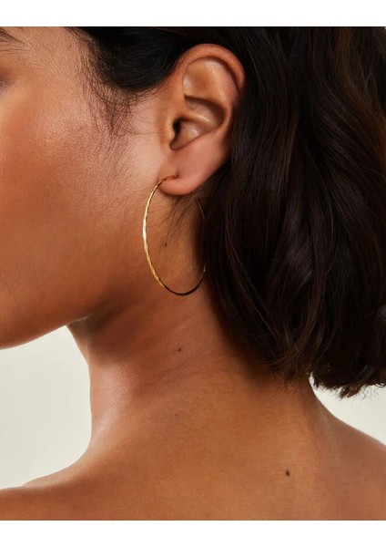 Z Halka Küpe Large 14 Ayar Altın Kaplama modelleri