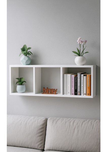 Bladiva Duvar Rafı Kitaplık Dekoratif Raf Beyaz fiyatları