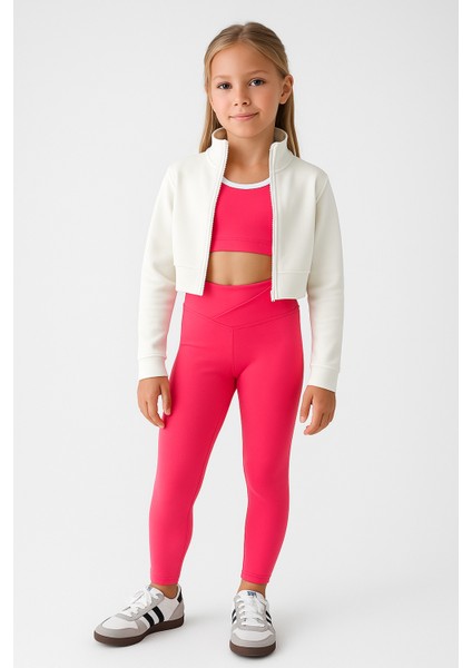 Kız Çocuk 3'lü Spor Crop Takım fiyatları
