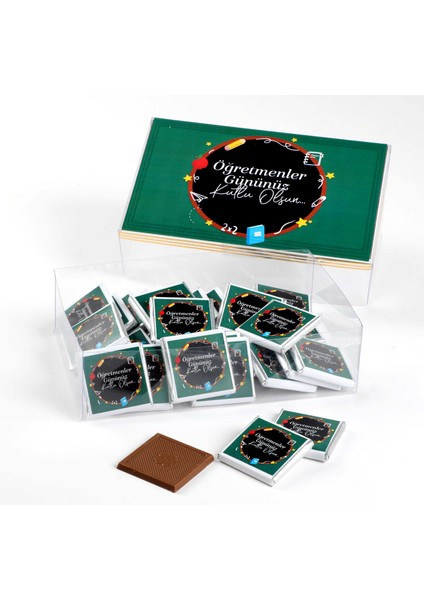 Öğretmenler Günü Hediyesi (40 Adet Madlen Çikolata) (Asetat Kutu) fiyatları
