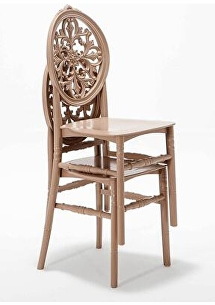 Venüs Cappucino Sandalye 6 Adet Plastik Gövde ve Ayaklarla Klasik Tasarım indirimleri