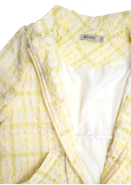 Recycle Özel Dokuma Belden Büzgülü Sarı Baharlık Kız Çocuk Ceket fırsatları