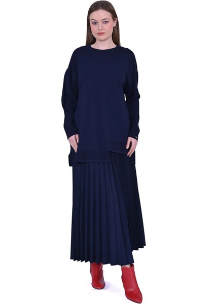 Bekletmeli Tunik Lacivert 6840 fırsatları