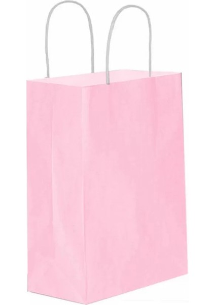 Pembe Kraft Çanta Büyük Boy 31X12X41 cm 25 Adet fiyatları
