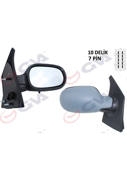 Mtxdpn Diş Dikiz Aynasi Sağ Megane Scenic 97 Elektrikli Isitmali Sensörlü Astarli Konveks 7 Fiş VM-133NEHPR