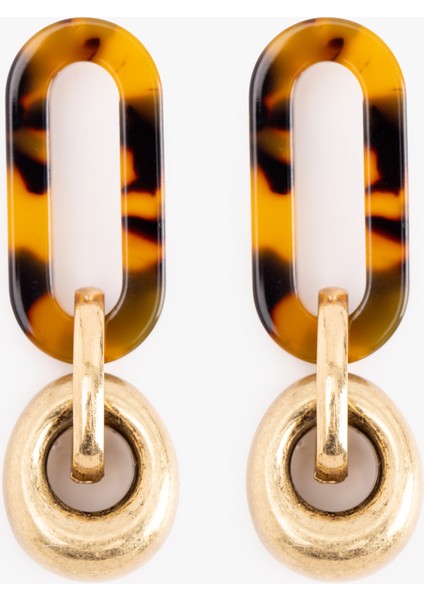 Büyük Boy Sallantılı Oval Küpe