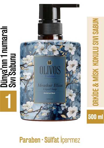 Orkide Misk Kokulu Sıvı Sabun Sanat Koleksiyonu Tablo Gibi Şişeler Muhteşem Koku Yoğun Nemlendirici