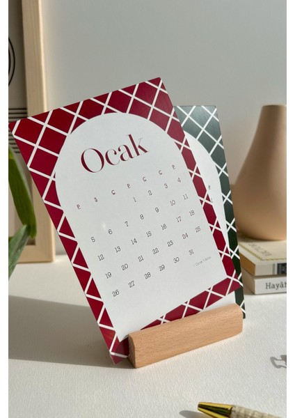 Modern Tarz 2026 Masa Takvimi | Minimal Desenli 12 Sayfa | Ofis & Ev Dekor Takvimi