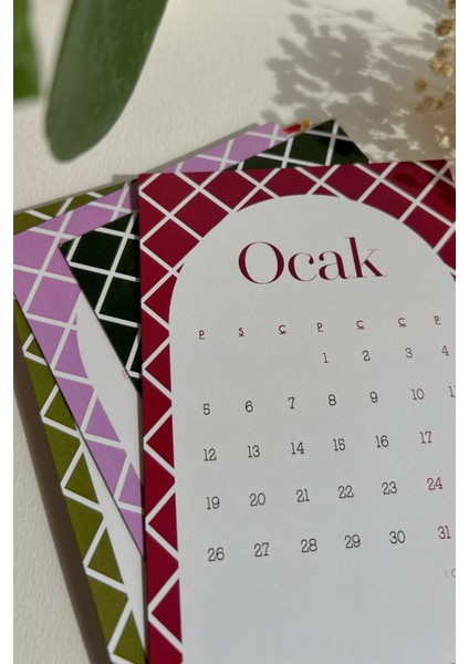 Modern Tarz 2026 Masa Takvimi | Minimal Desenli 12 Sayfa | Ofis & Ev Dekor Takvimi indirimleri