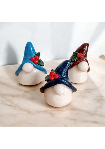 Dekoratif El Yapımı Seramik Cüce 3'lü Set