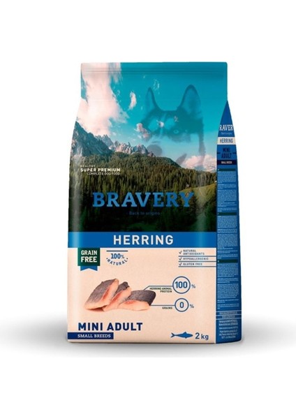 Tahılsız Ringa Balıklı Küçük Irk Yetişkin Köpek Maması 2 kg