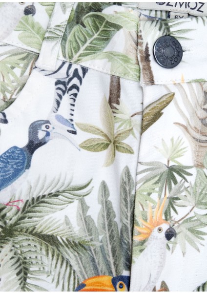 Tropikal Desenli Yazlık Erkek Çocuk Bermuda Şort modelleri