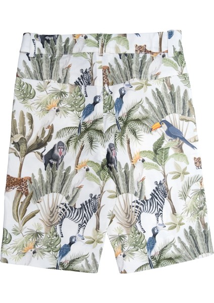 Tropikal Desenli Yazlık Erkek Çocuk Bermuda Şort fırsatları