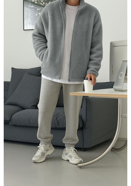 Erkek Isı Termal Iç Dış Sherpa Sonbahar Kış Tam Fermuarlı Peluş Polar Sweatshirt fiyatları