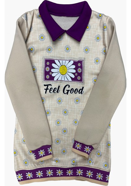 Kız Çocuk Papatya Baskılı Taş Süslemeli 3 Iplik Alt Üst Takım 12324 fiyatları