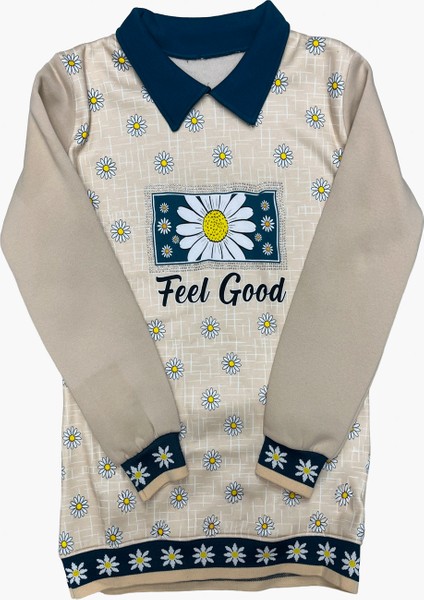 Kız Çocuk Papatya Baskılı Taş Süslemeli 3 Iplik Alt Üst Takım 12324 fiyatları