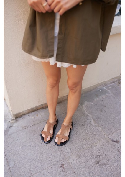 Pesco Kadin Kahve Suet Sandalet indirimleri