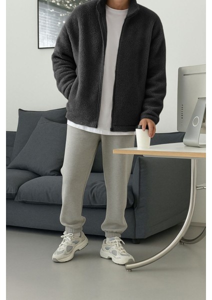 Erkek Isı Termal Iç Dış Sherpa Sonbahar Kış Tam Fermuarlı Peluş Polar Sweatshirt fiyatları