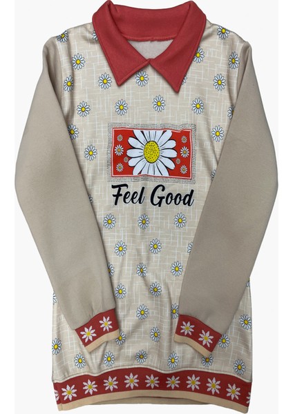 Kız Çocuk Papatya Baskılı Taş Süslemeli 3 Iplik Alt Üst Takım 12324 fiyatları