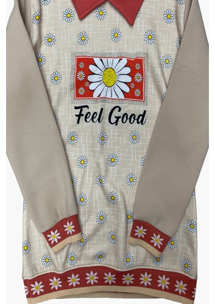 Kız Çocuk Papatya Baskılı Taş Süslemeli 3 Iplik Alt Üst Takım 12324 fırsatları