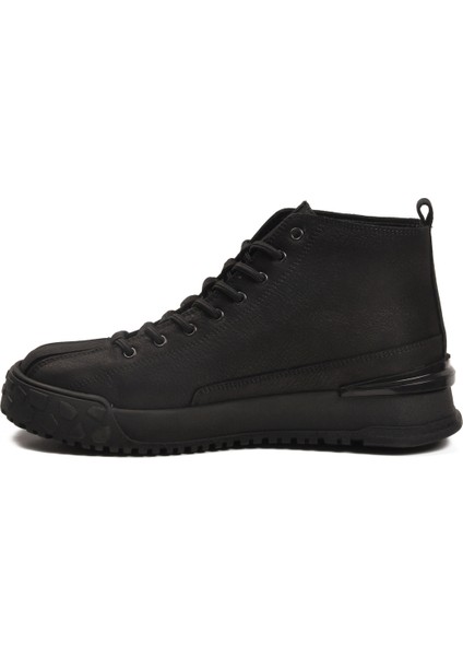 Siyah Nubuk Hakiki Deri Kaymaz Erkek Bot fırsatları